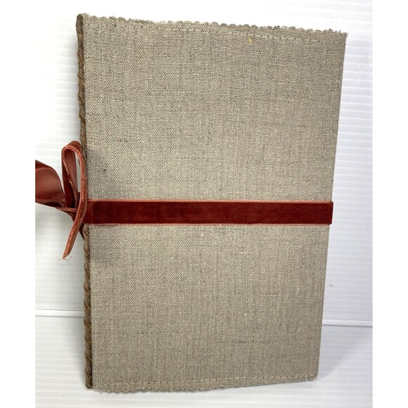 Junk Journal  Folio Waterfall Pages Altered Paper Sampler Booklet Fabric Cover - Picture 2 of 16